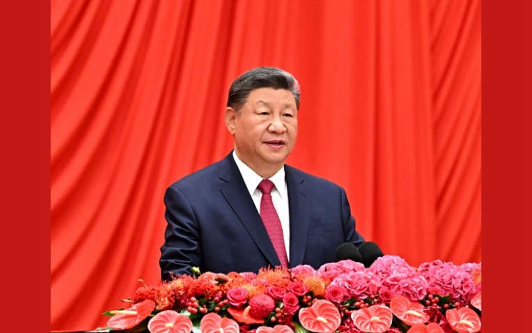 庆祝中华人民共和国成立76周年招待会在京举行 习…